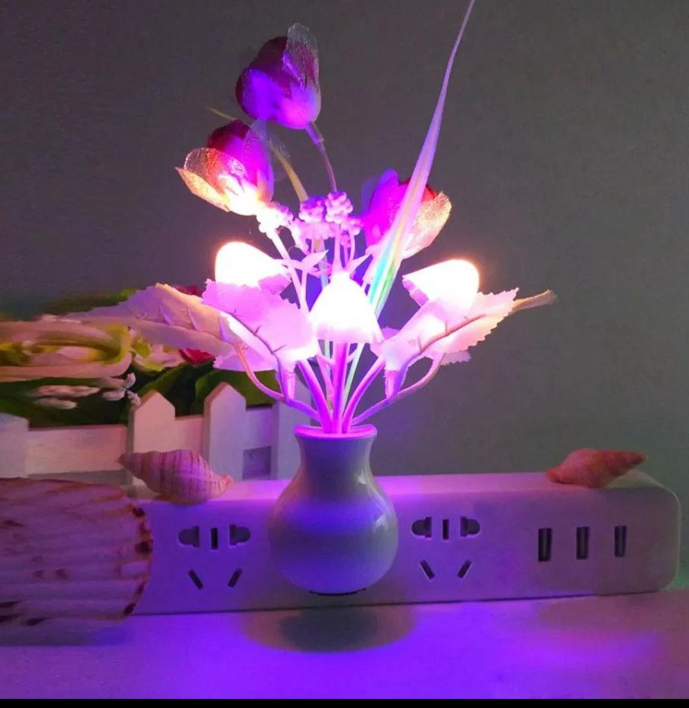 The green plants on the wall LED night light